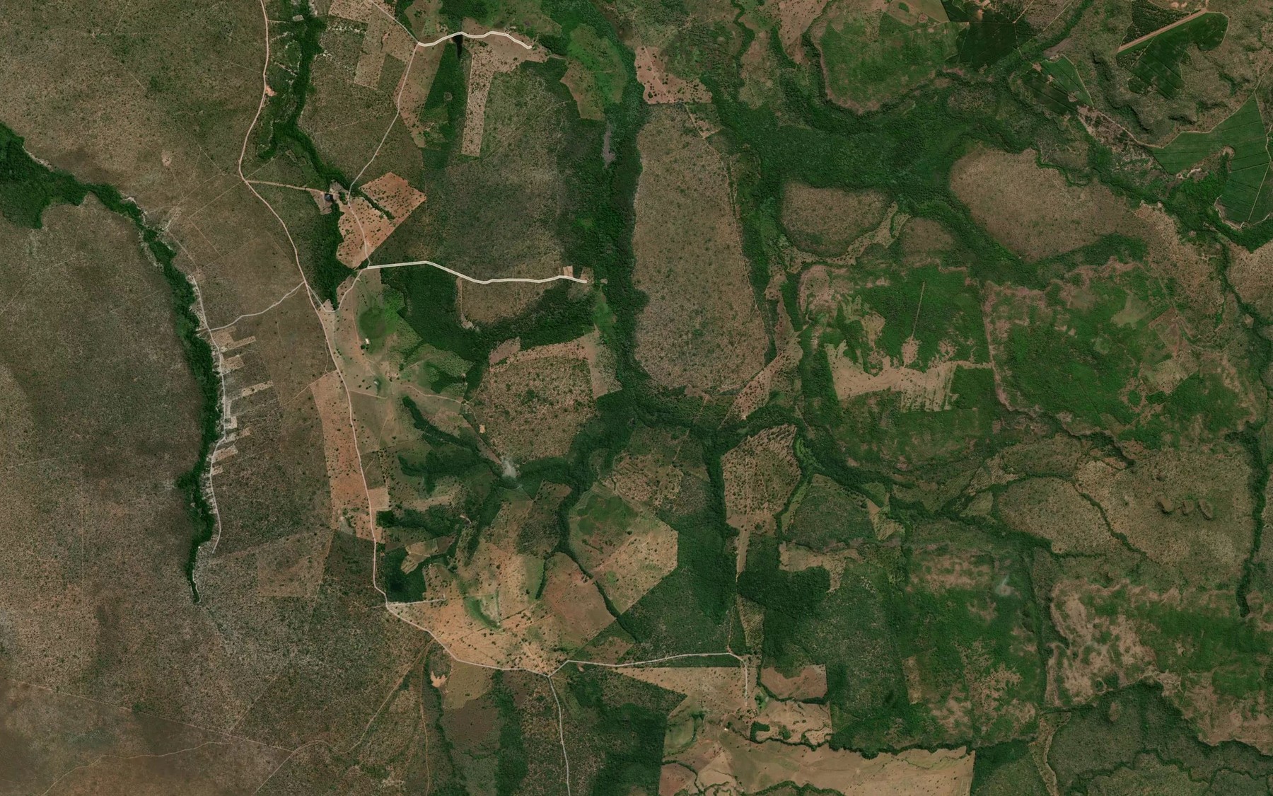 Satellite map of the Corrego Estreito