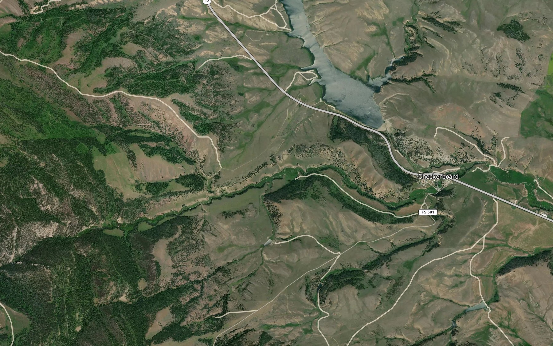 Satellite map of the Stohr Creek