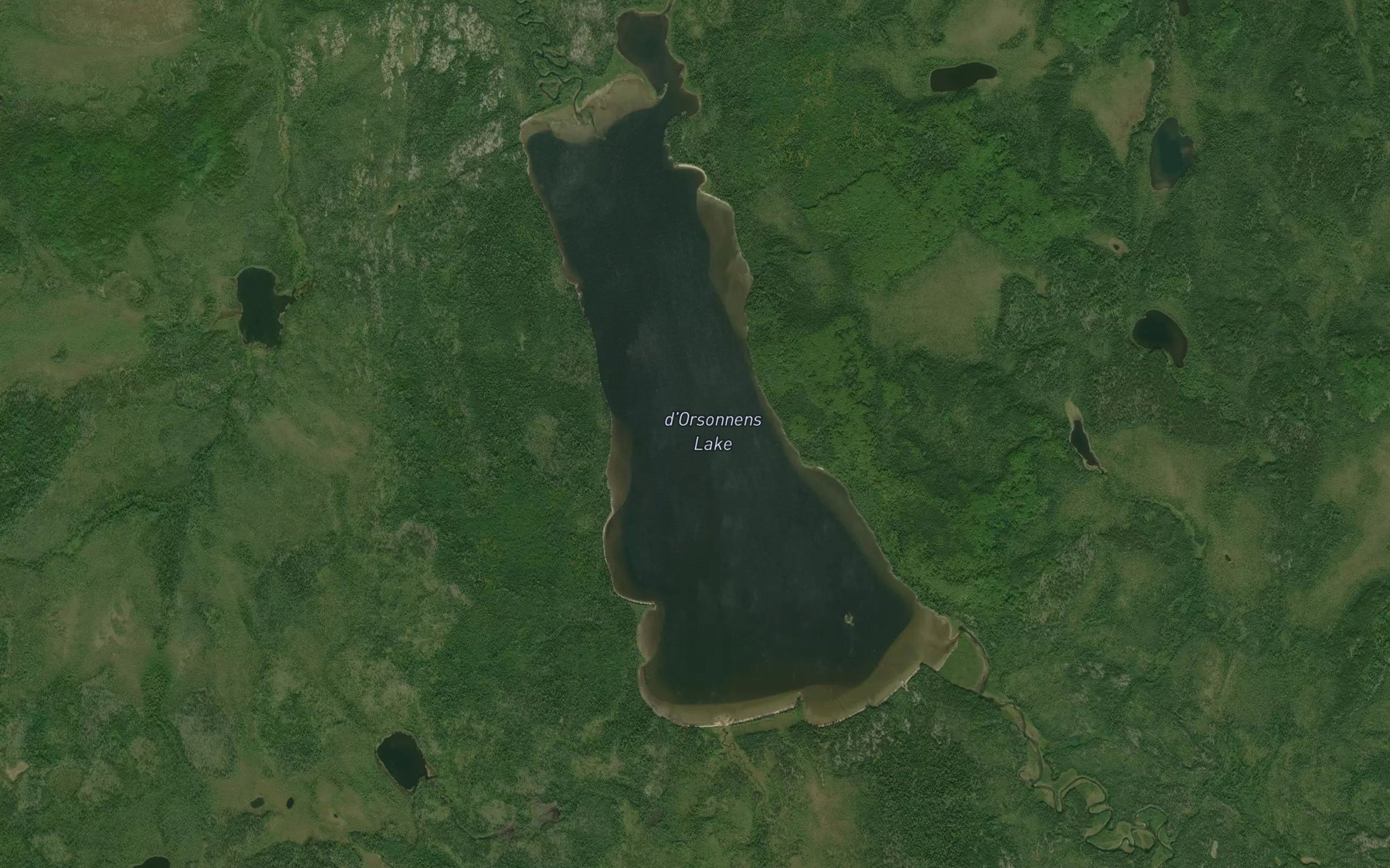 Satellite map of the d'Orsonnens Lake