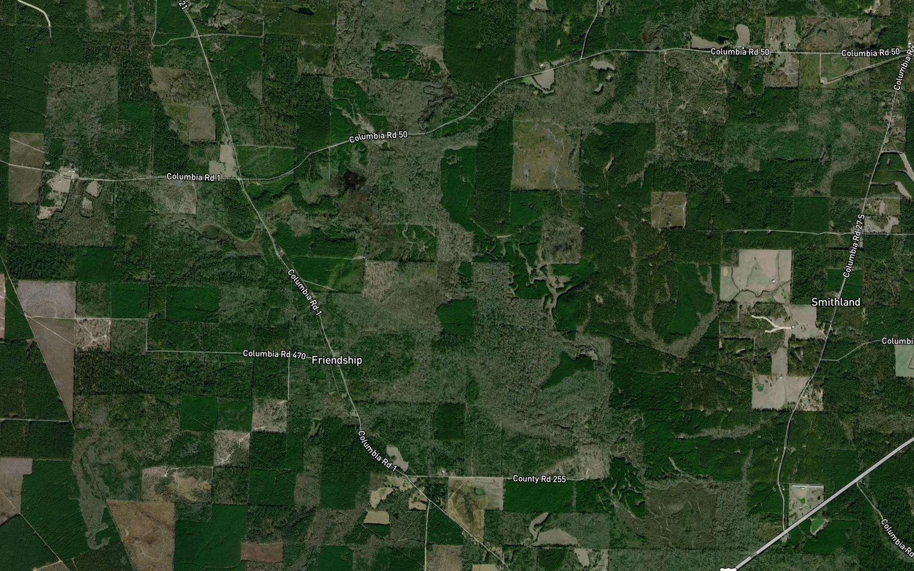 Satellite map of the Mill Creek