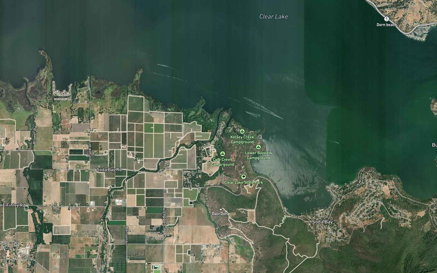 Satellite map of the Cole Creek
