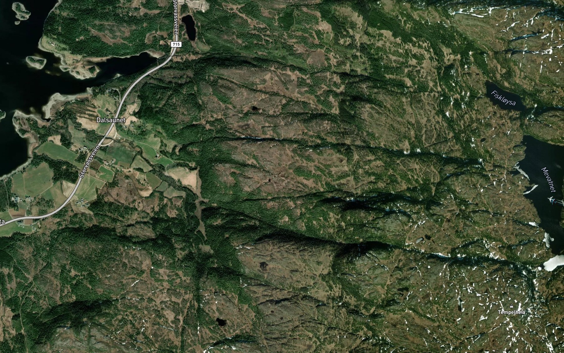 Satellite map of the Holsbekken