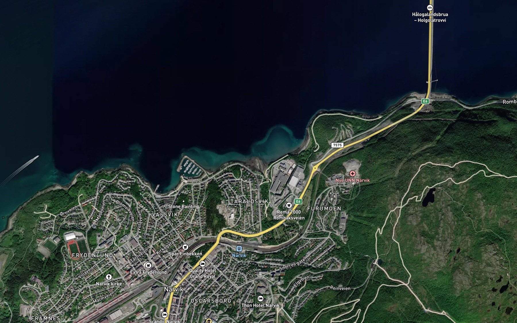 Satellite map of the Taraldsvika