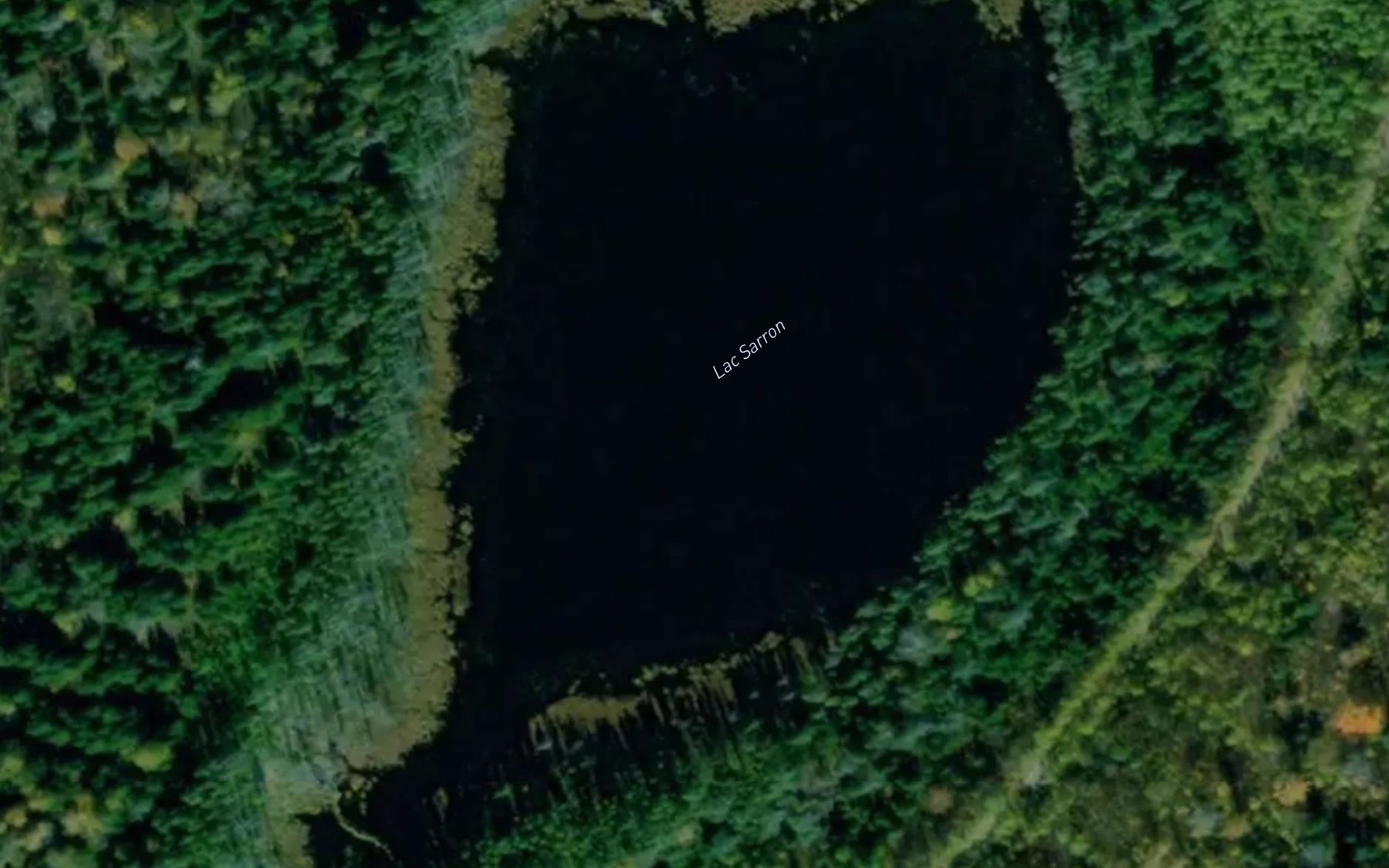 Satellite map of the Lac Sarron