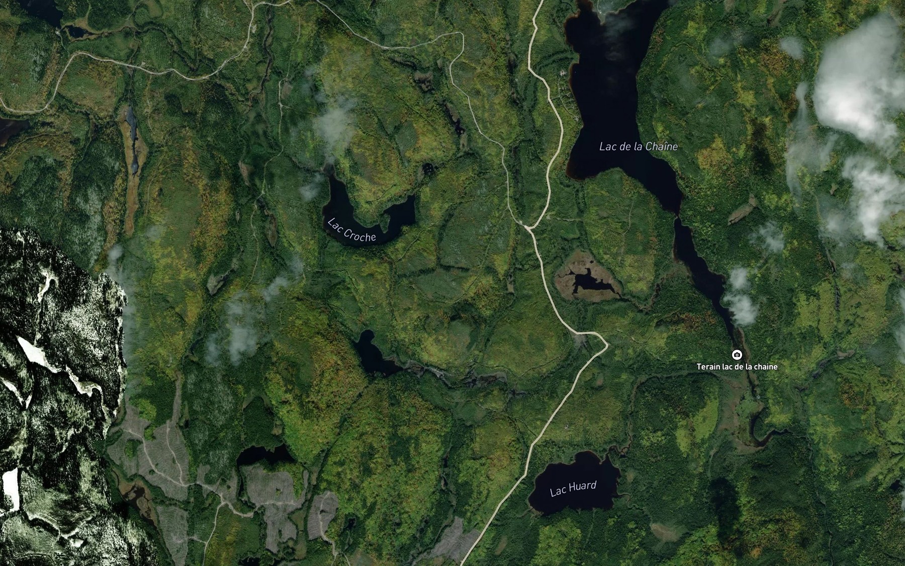 Satellite map of the Lac Sylvain