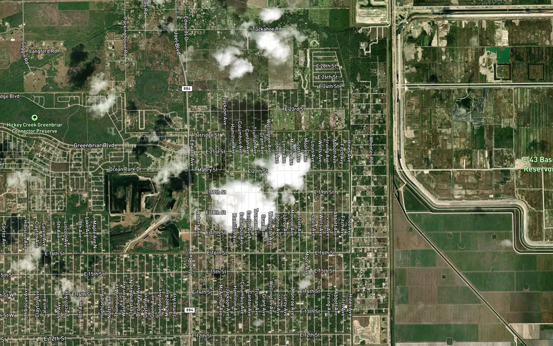 Satellite map of the King Canal