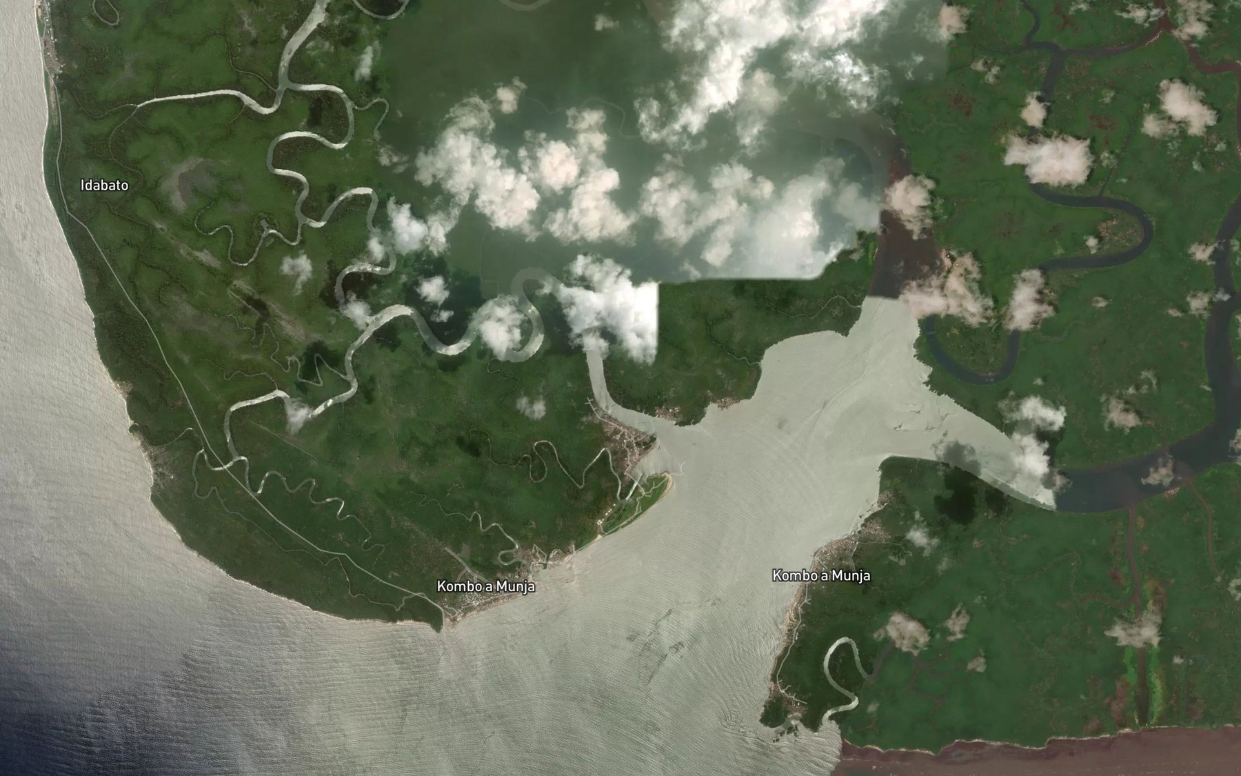 Satellite map of the Serpentine Creek