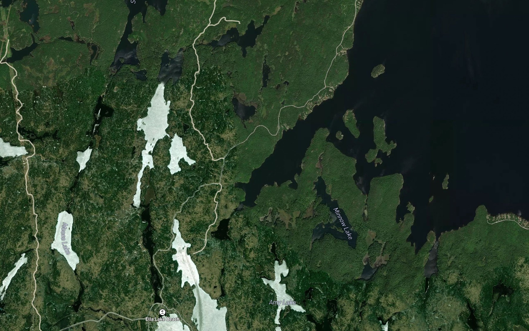 Satellite map of the West Bay