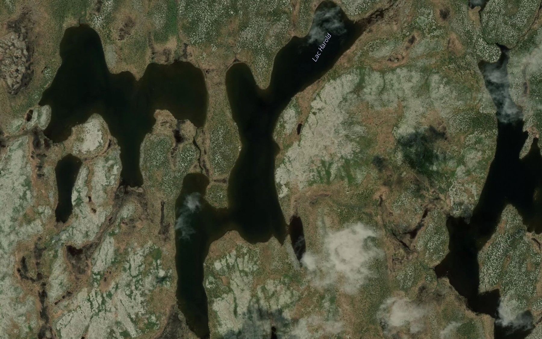Satellite map of the Lac Harold