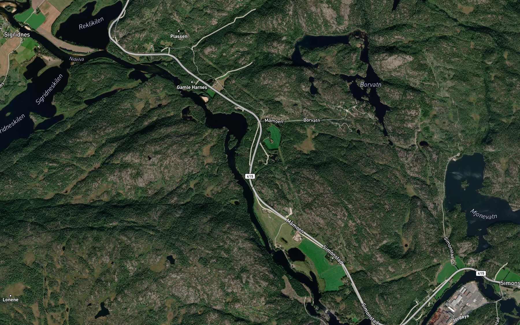 Satellite map of the Knutsgardtjonn