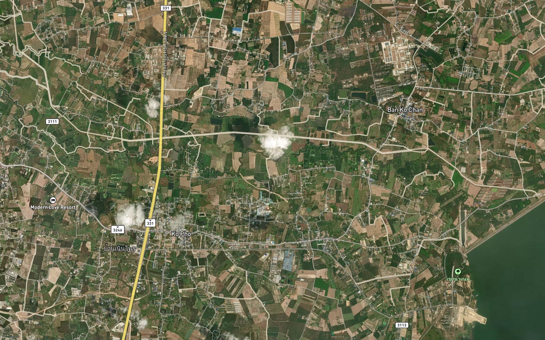 Satellite map of the Nong Nam Thung Sadao