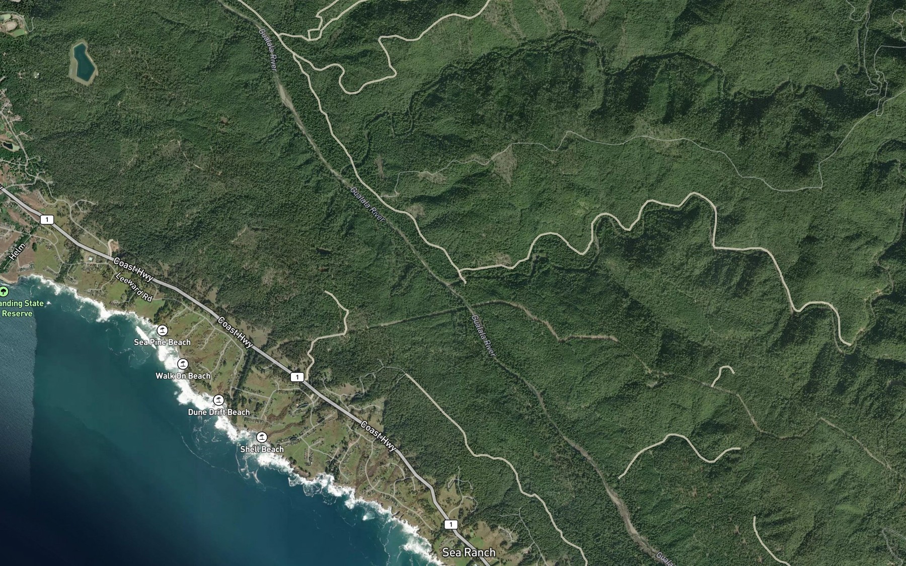 Satellite map of the Buckeye Creek