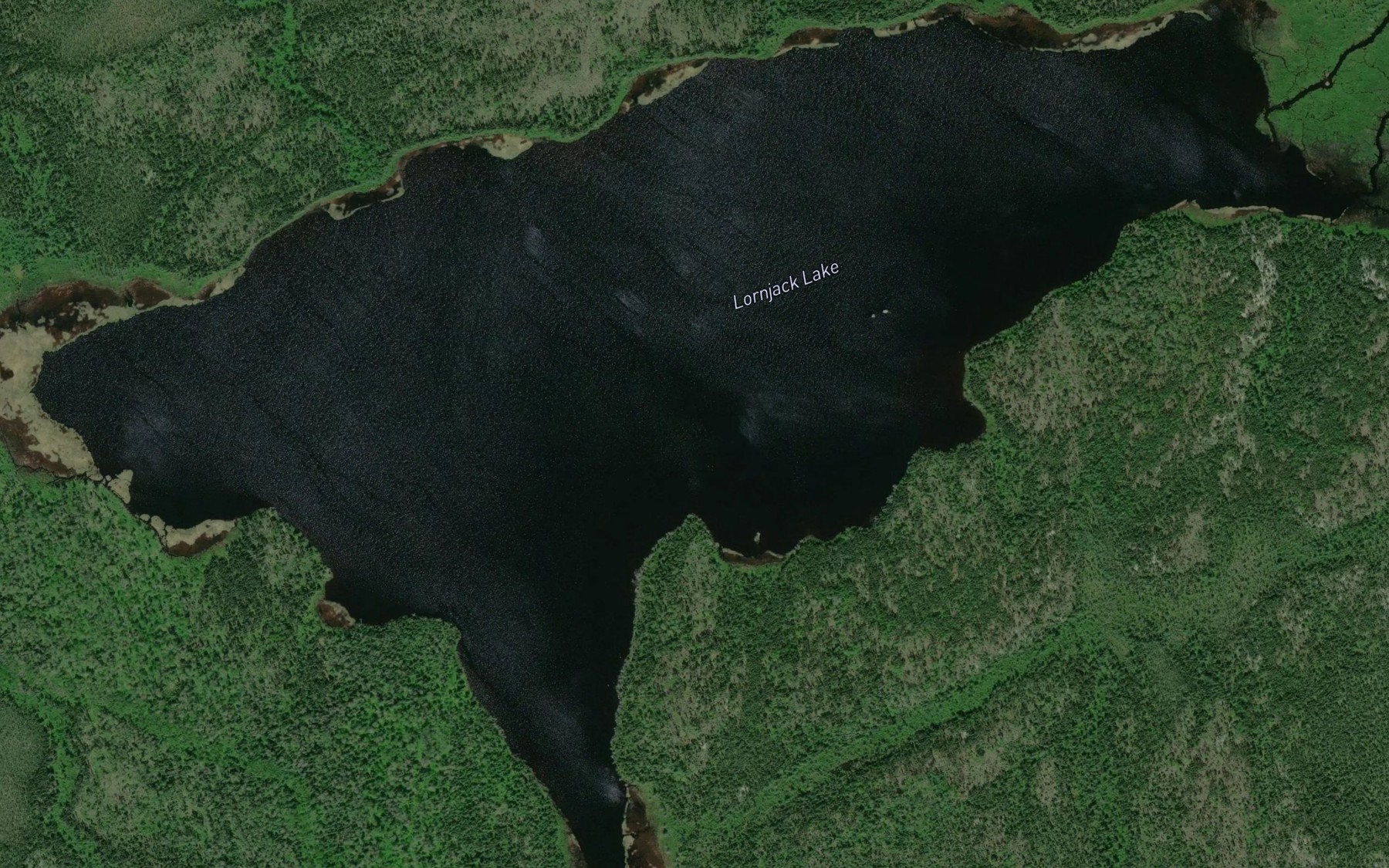 Satellite map of the Lornjack Lake