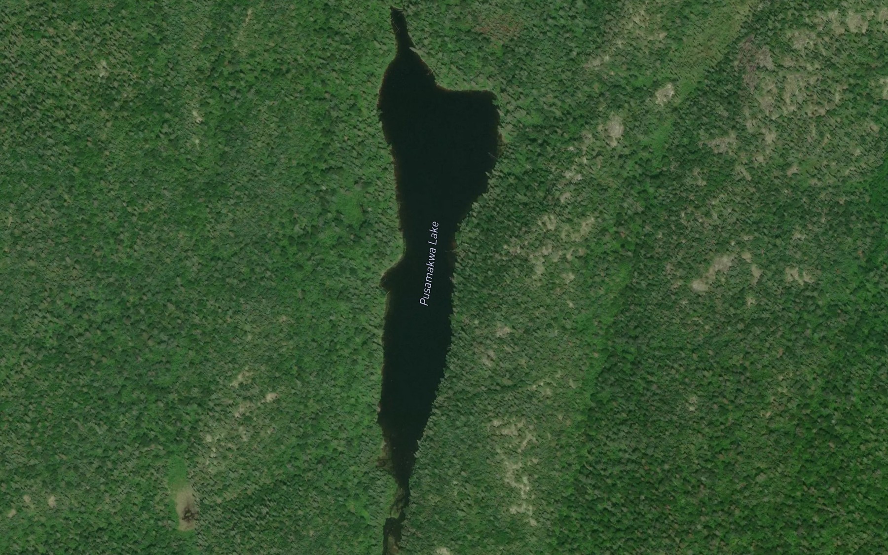 Satellite map of the Pusamakwa Lake