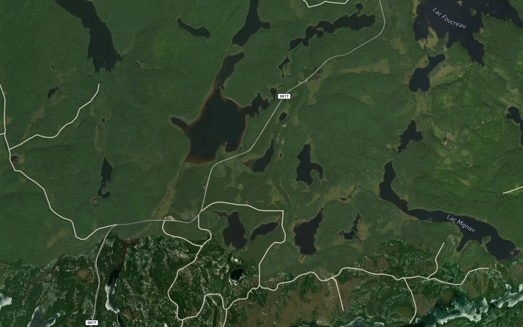 Satellite map of the Lac Paria