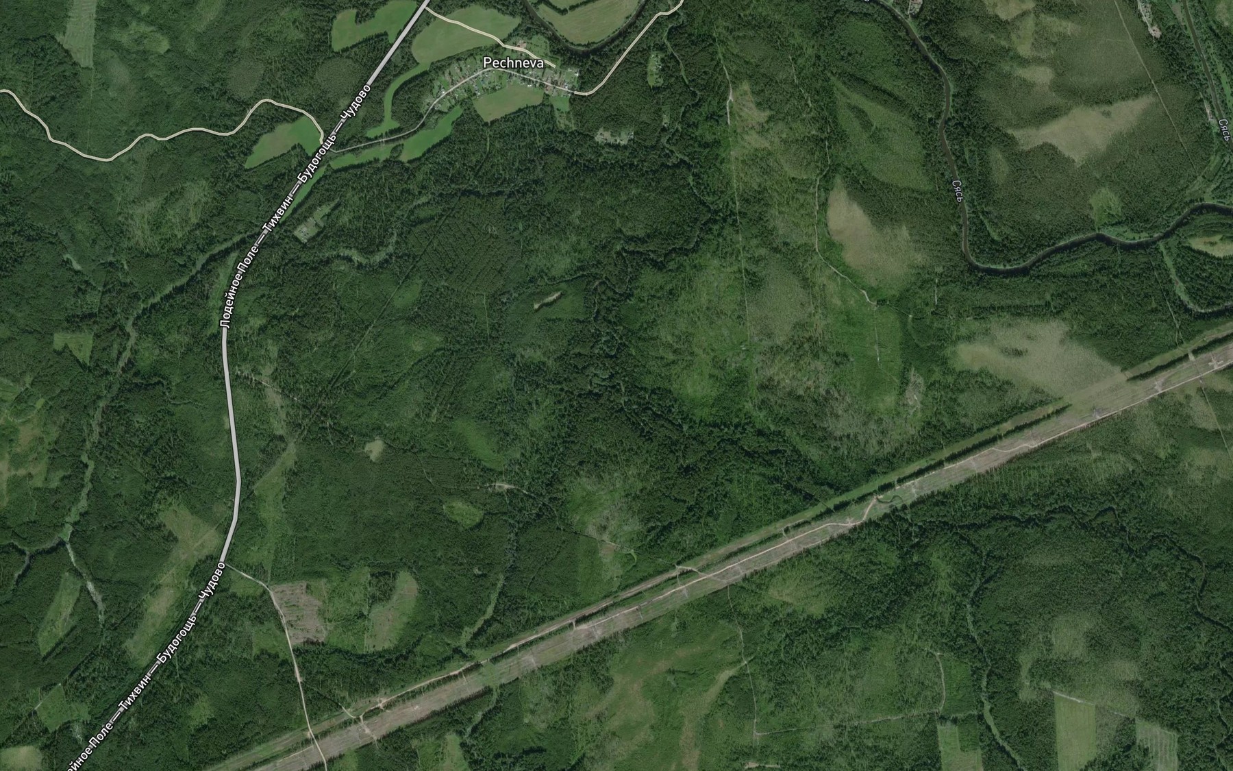 Satellite map of the Klinenka