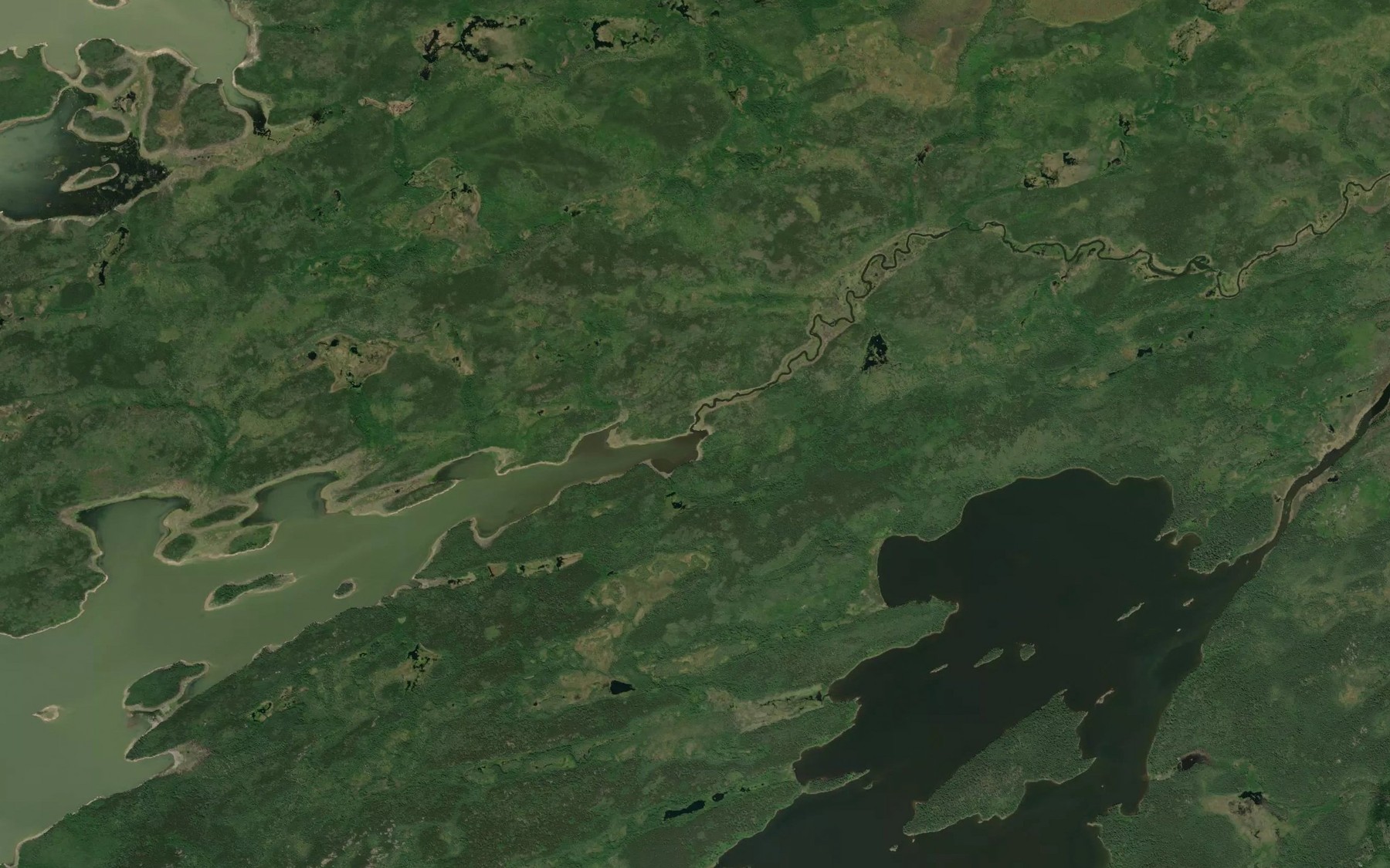 Satellite map of the Devil Brook