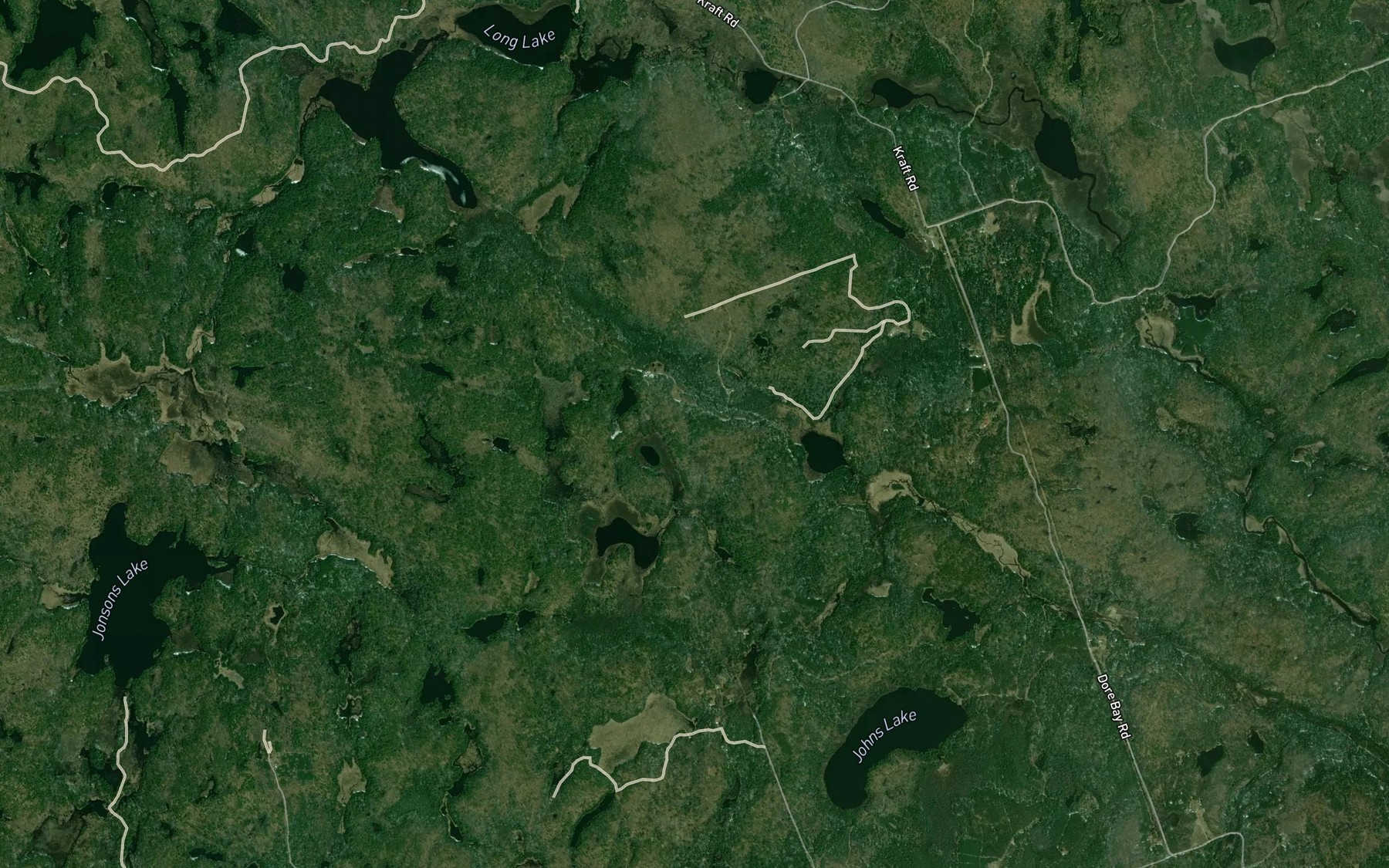 Satellite map of the Bullfrog Pond