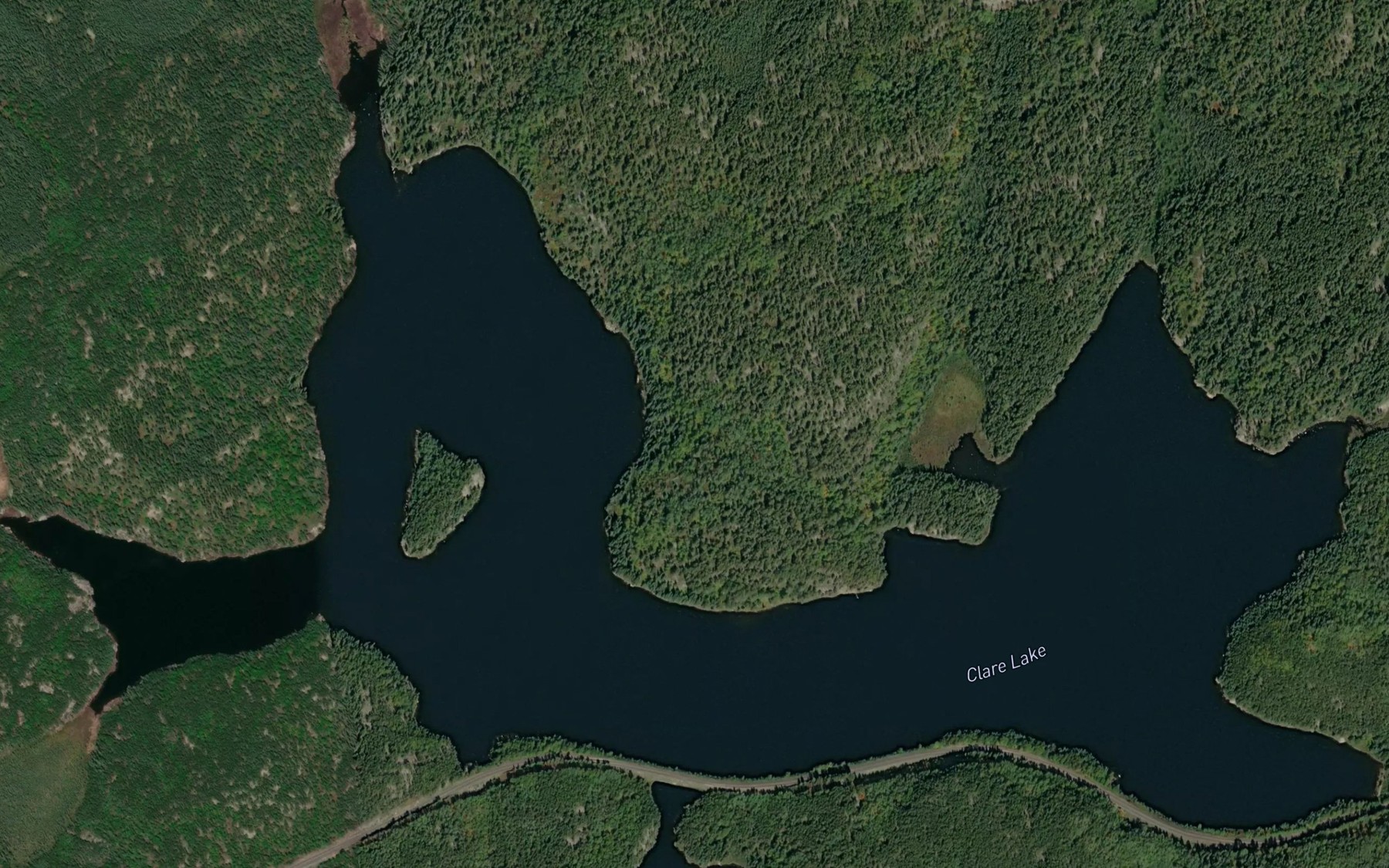 Satellite map of the Clare Lake