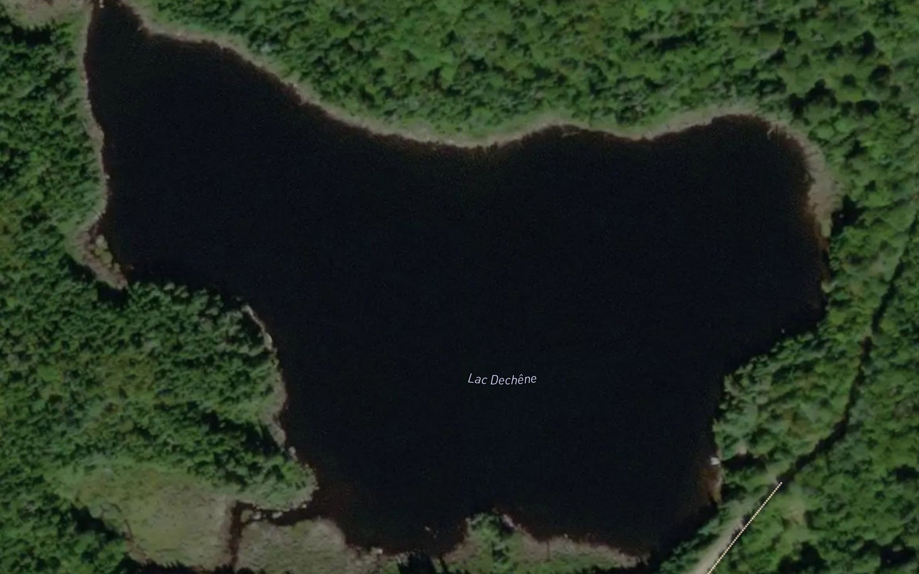 Satellite map of the Lac Dechene