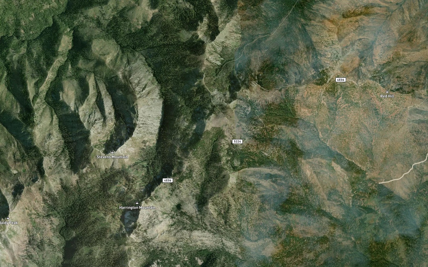 Satellite map of the Willis Hole