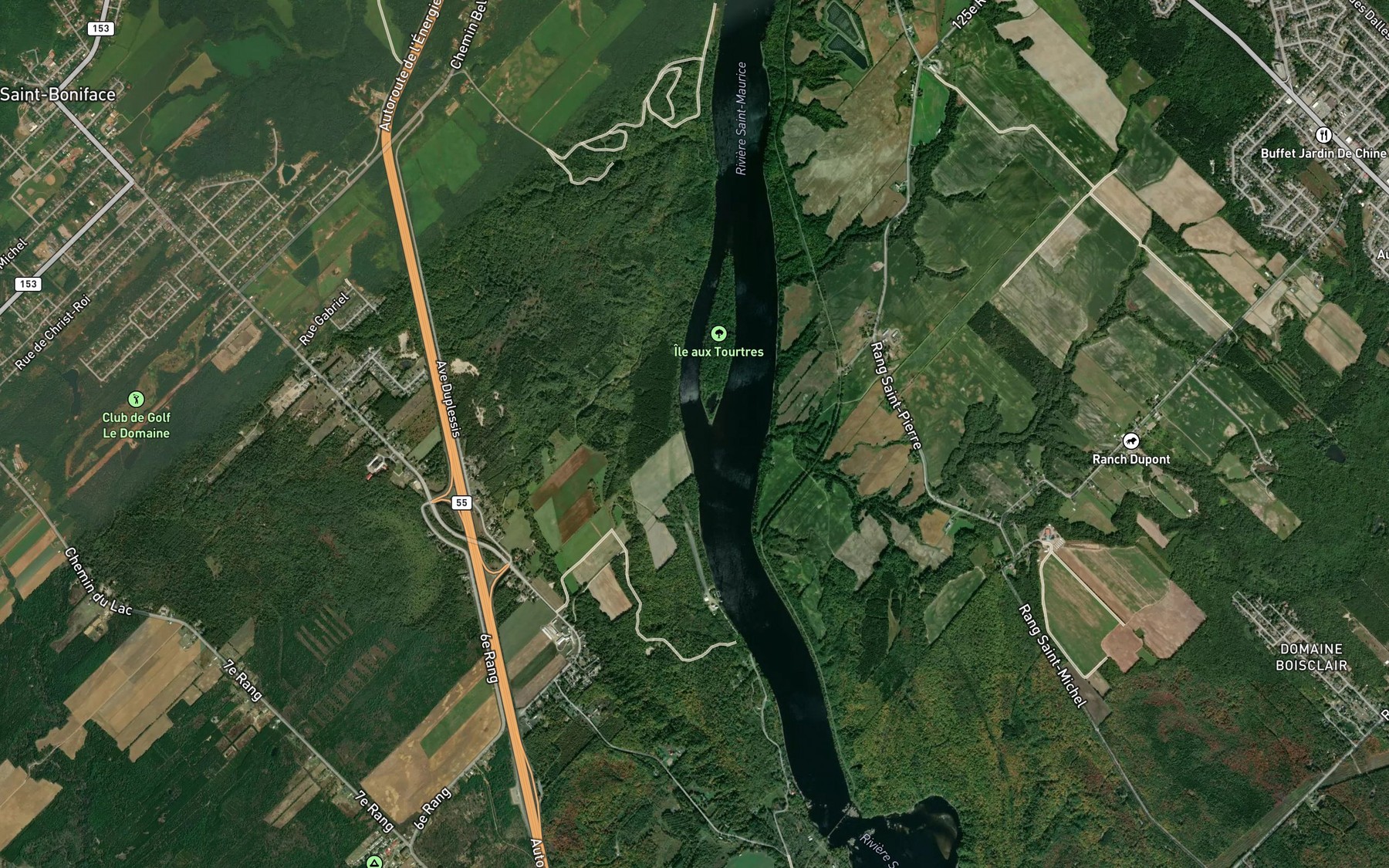 Satellite map of the Ruisseau Ringuette