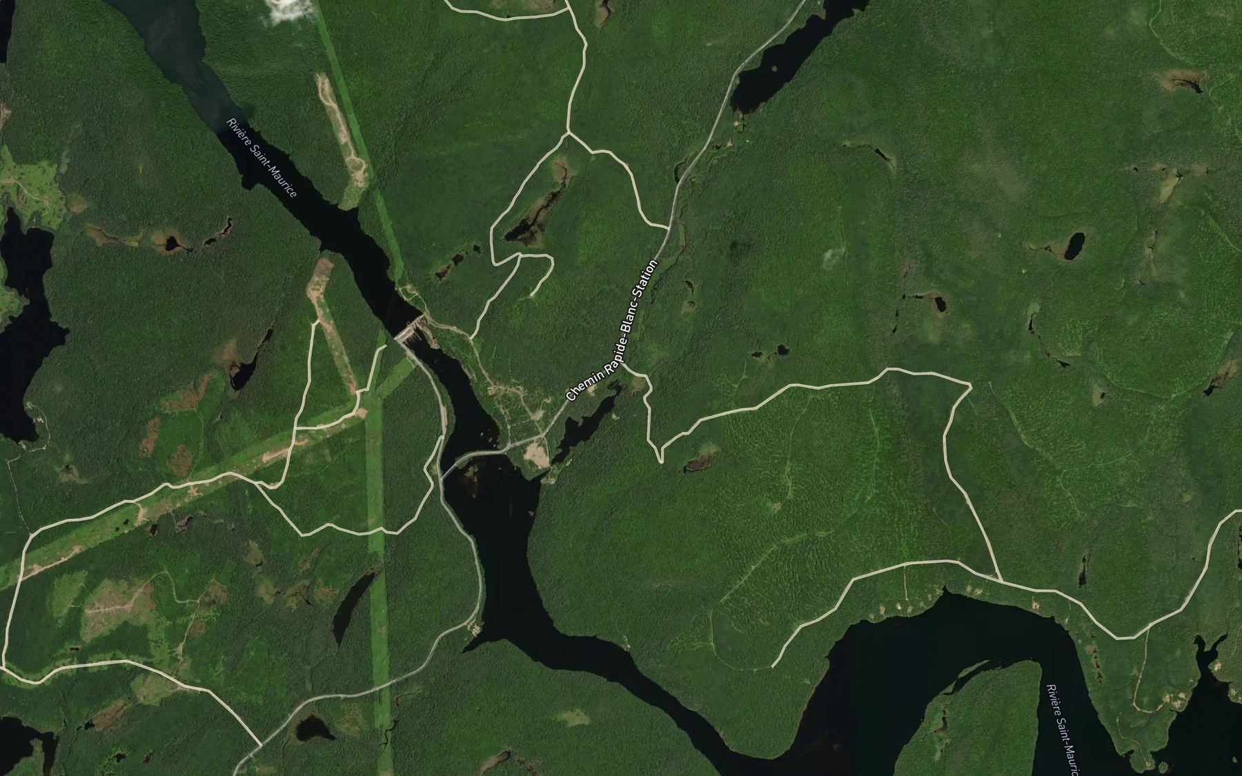 Satellite map of the Ruisseau de la Bouteille