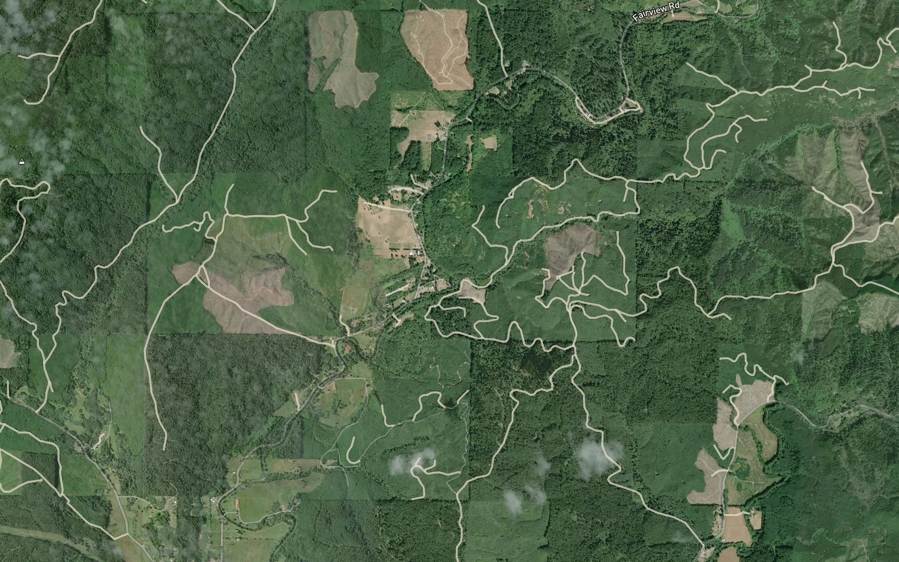 Satellite map of the Hudson Creek