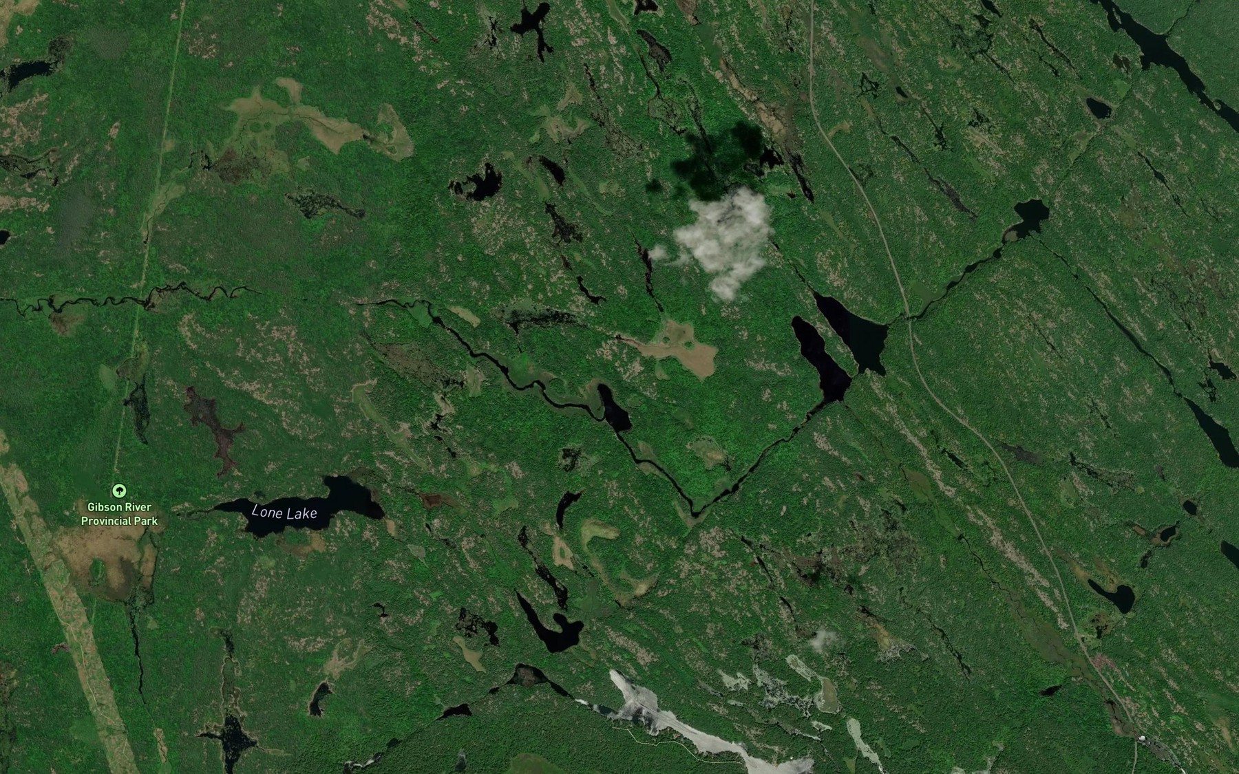 Satellite map of the Deadman's Bay