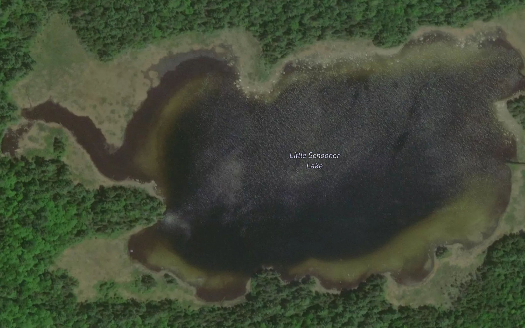 Satellite map of the Little Schooner Lake