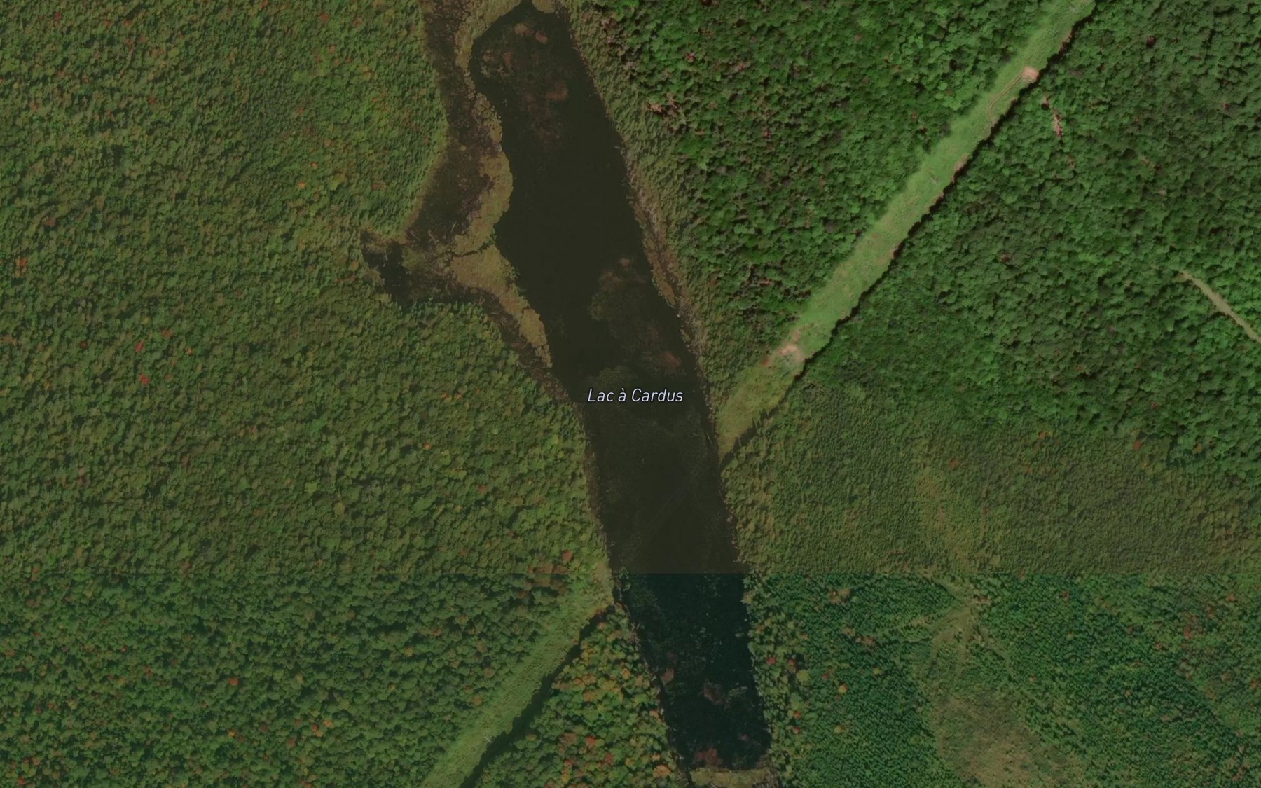 Satellite map of the Lac a Cardus