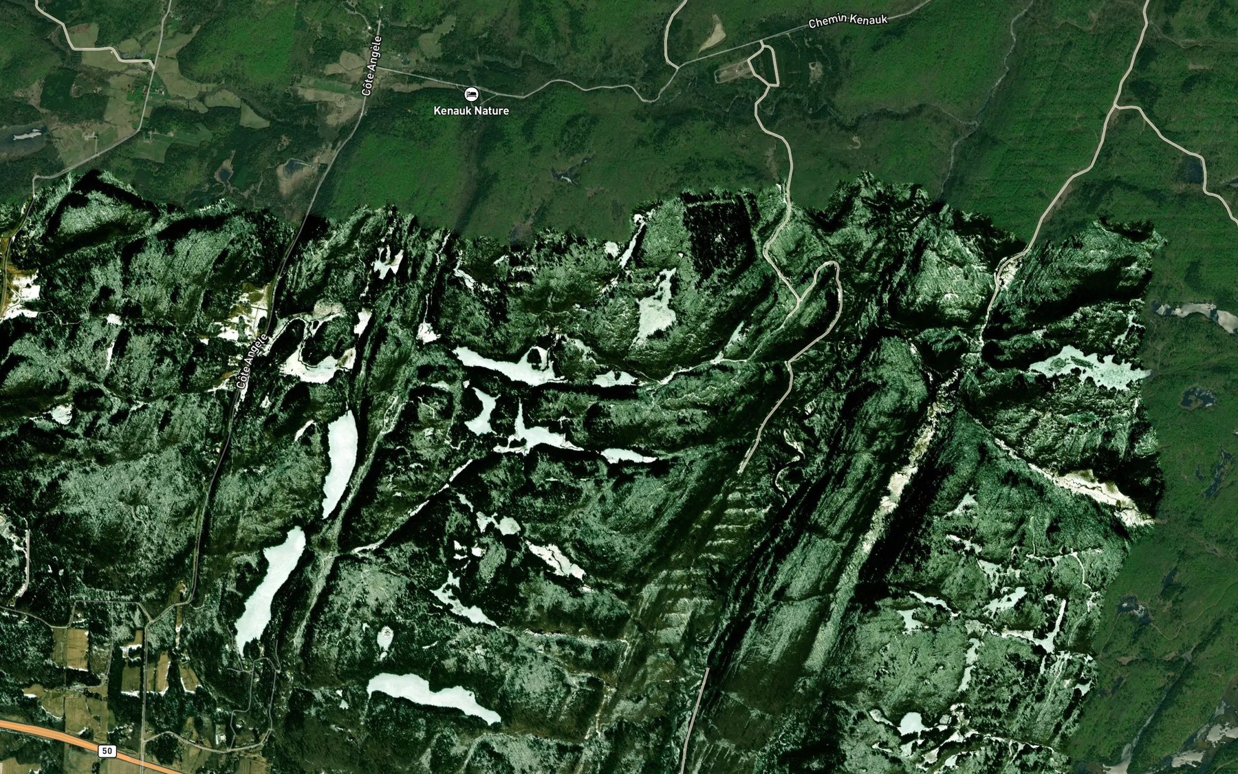 Satellite map of the Lac Duck