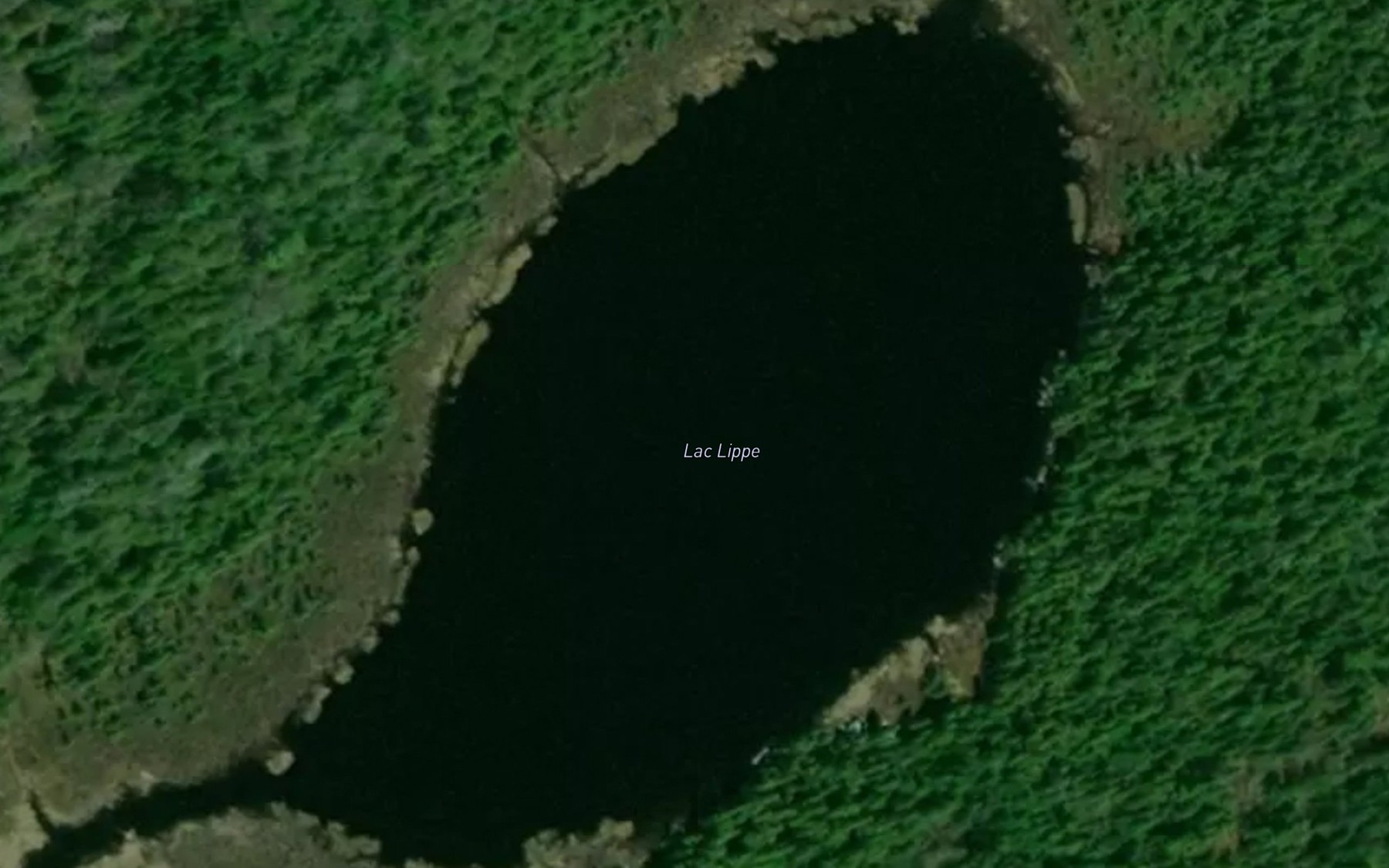 Satellite map of the Lac Lippe