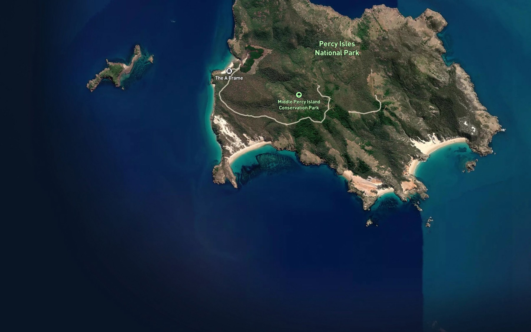 Satellite map of the Rescue Bay