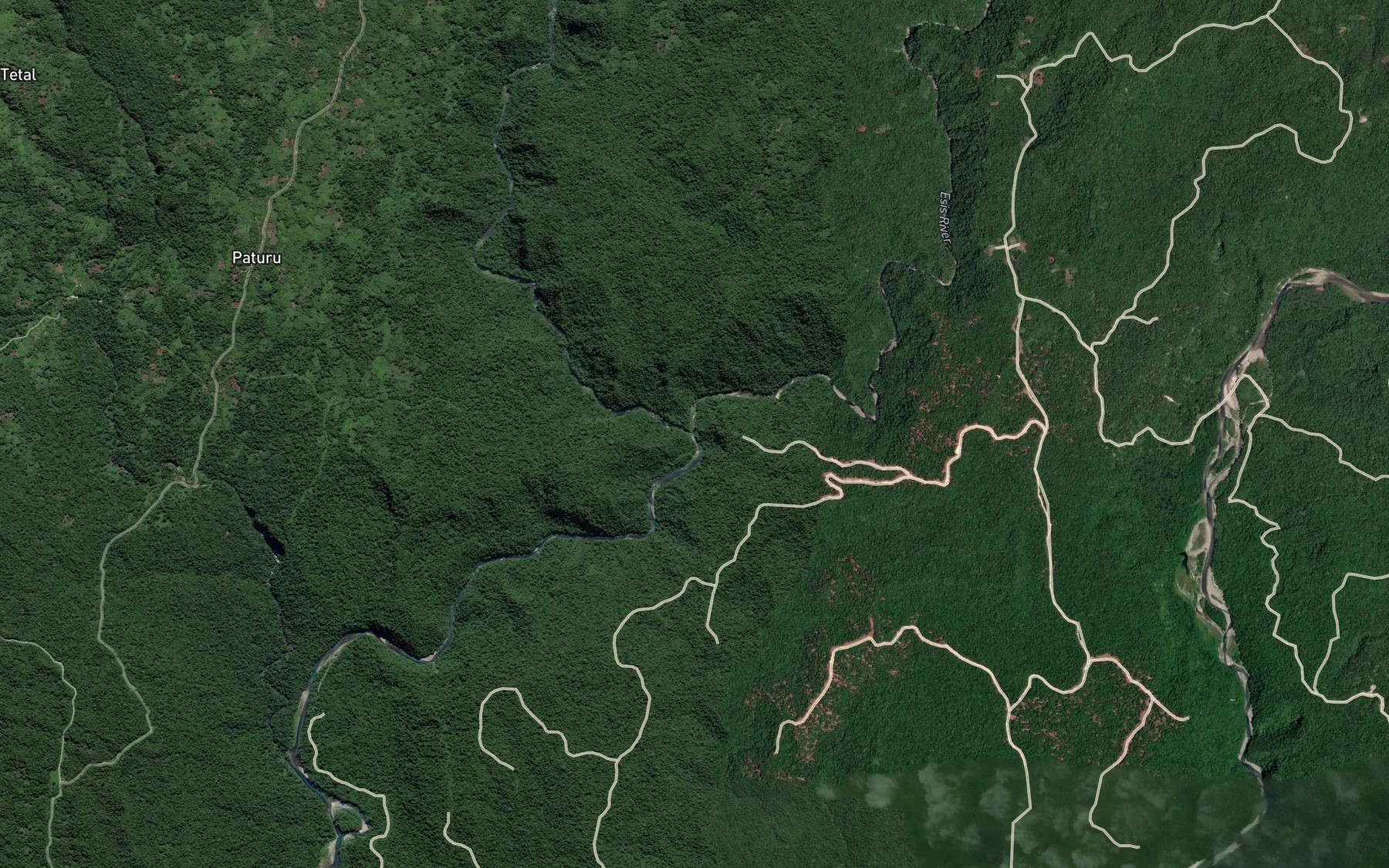 Satellite map of the Ikai River