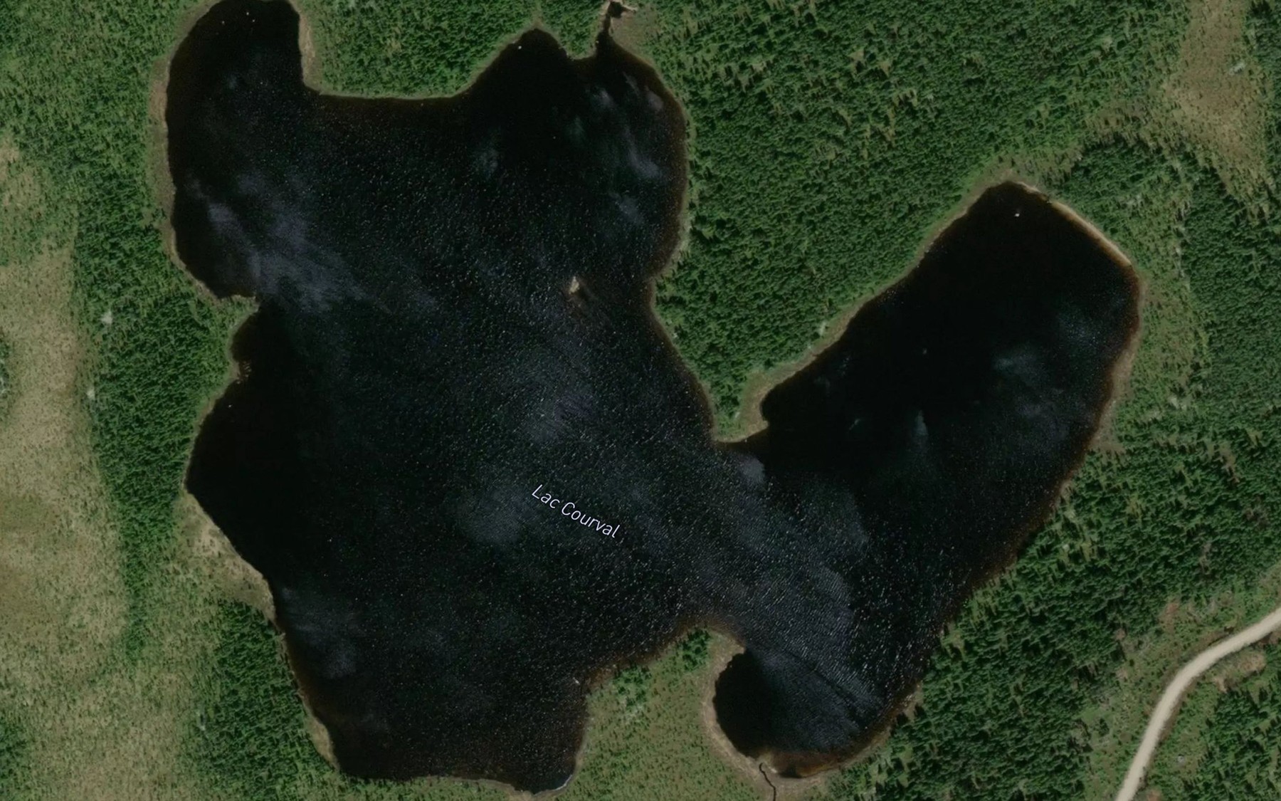 Satellite map of the Lac Courval