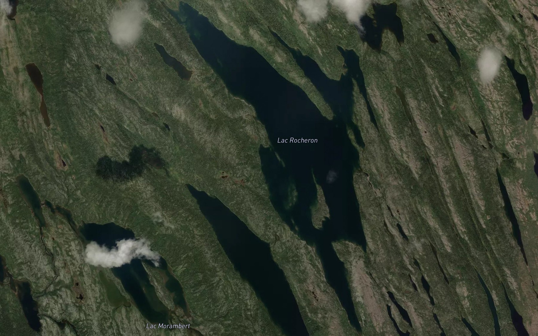 Satellite map of the Lac Rocheron
