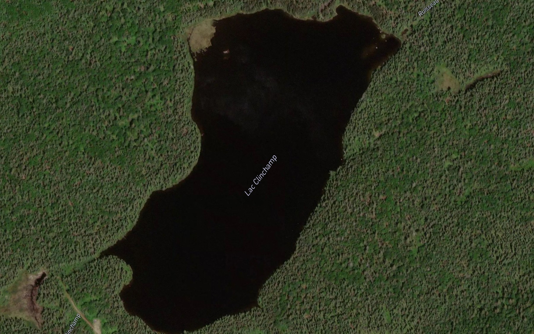 Satellite map of the Lac Clinchamp