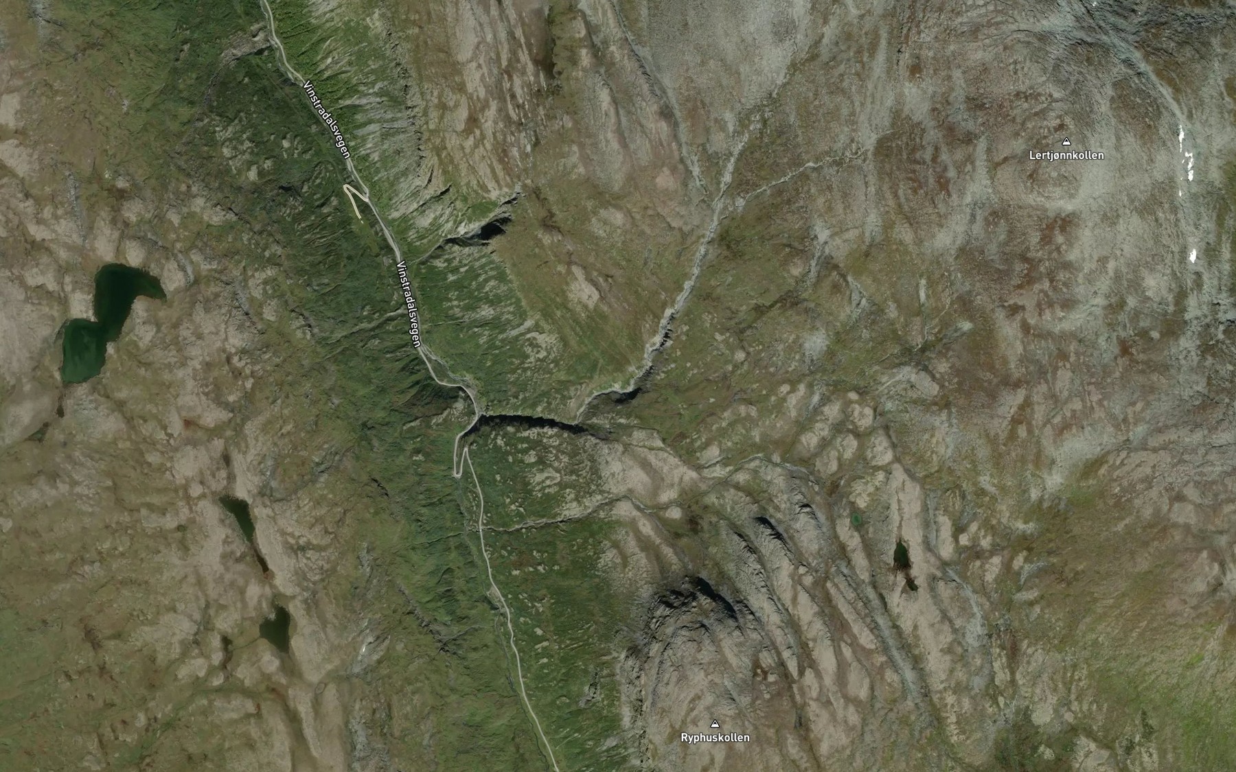 Satellite map of the Steinbubekken,nordre