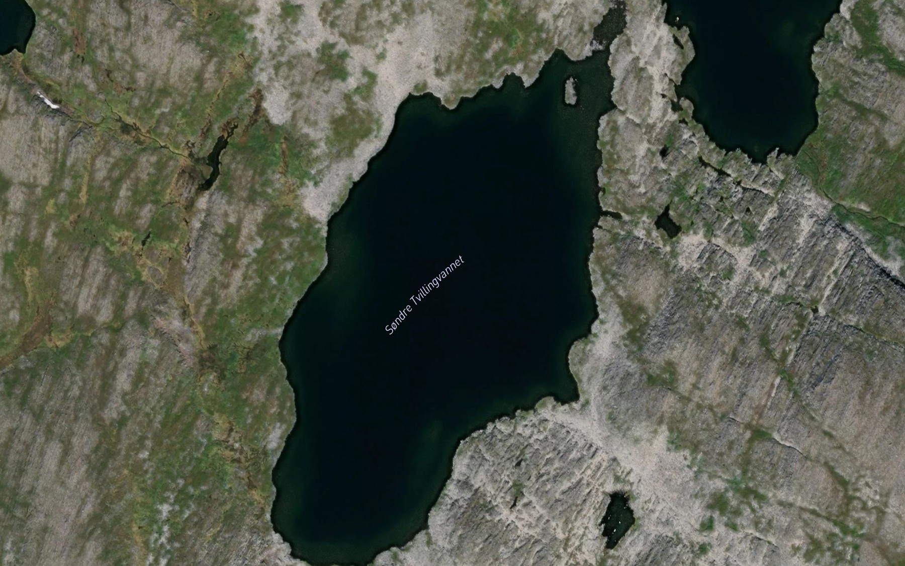 Satellite map of the Sondre Tvillingvatnet