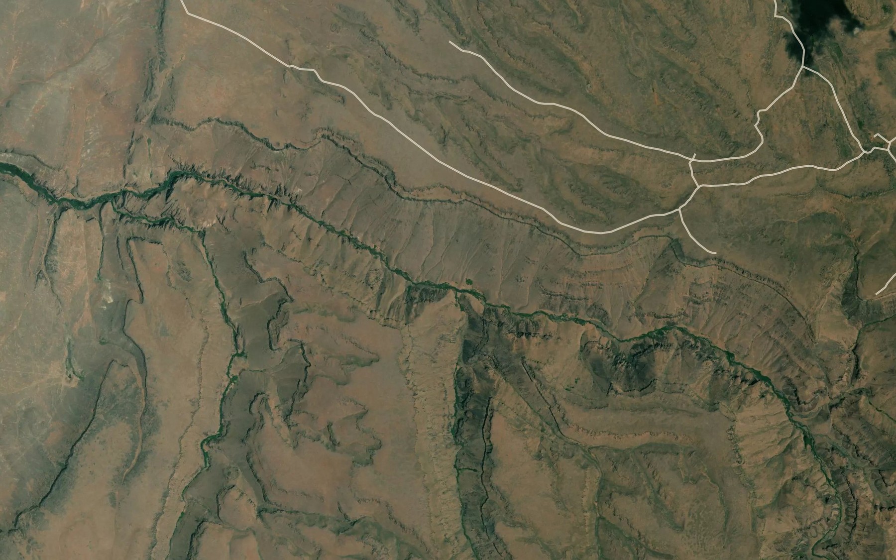 Satellite map of the Doolittle Creek