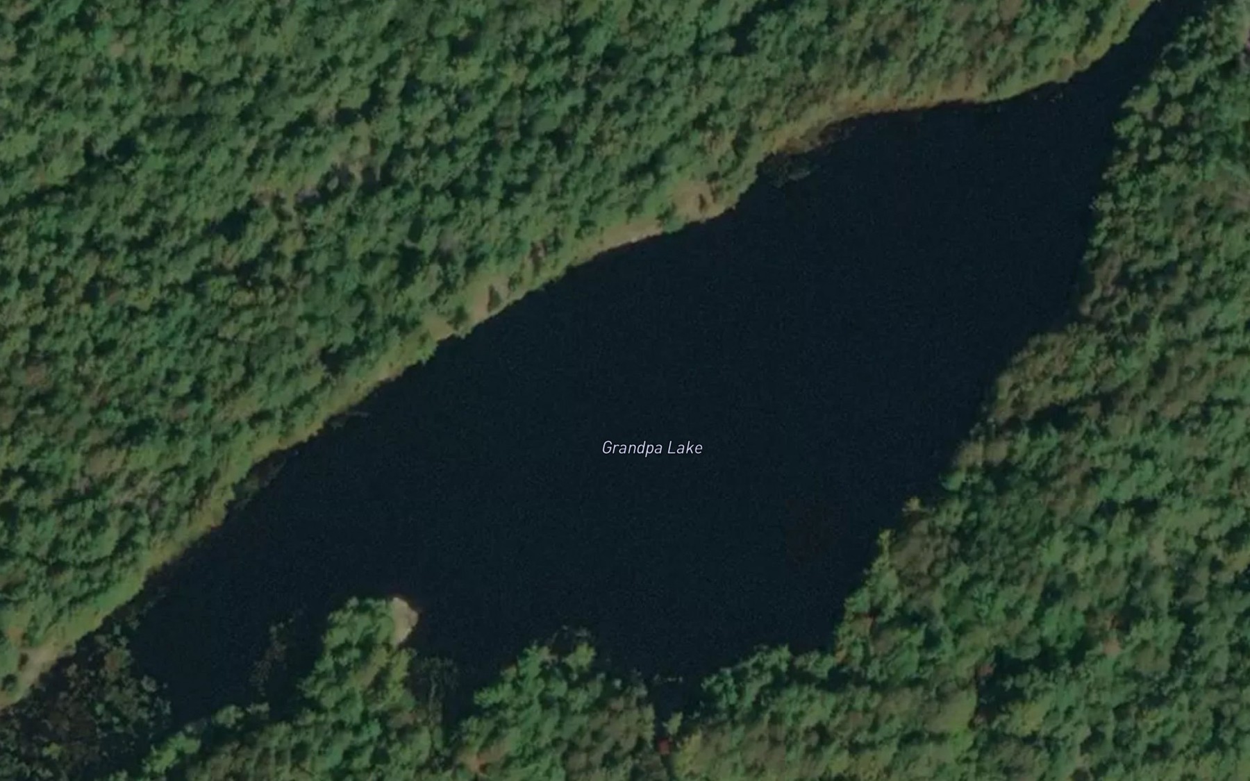 Satellite map of the Grandpa Lake