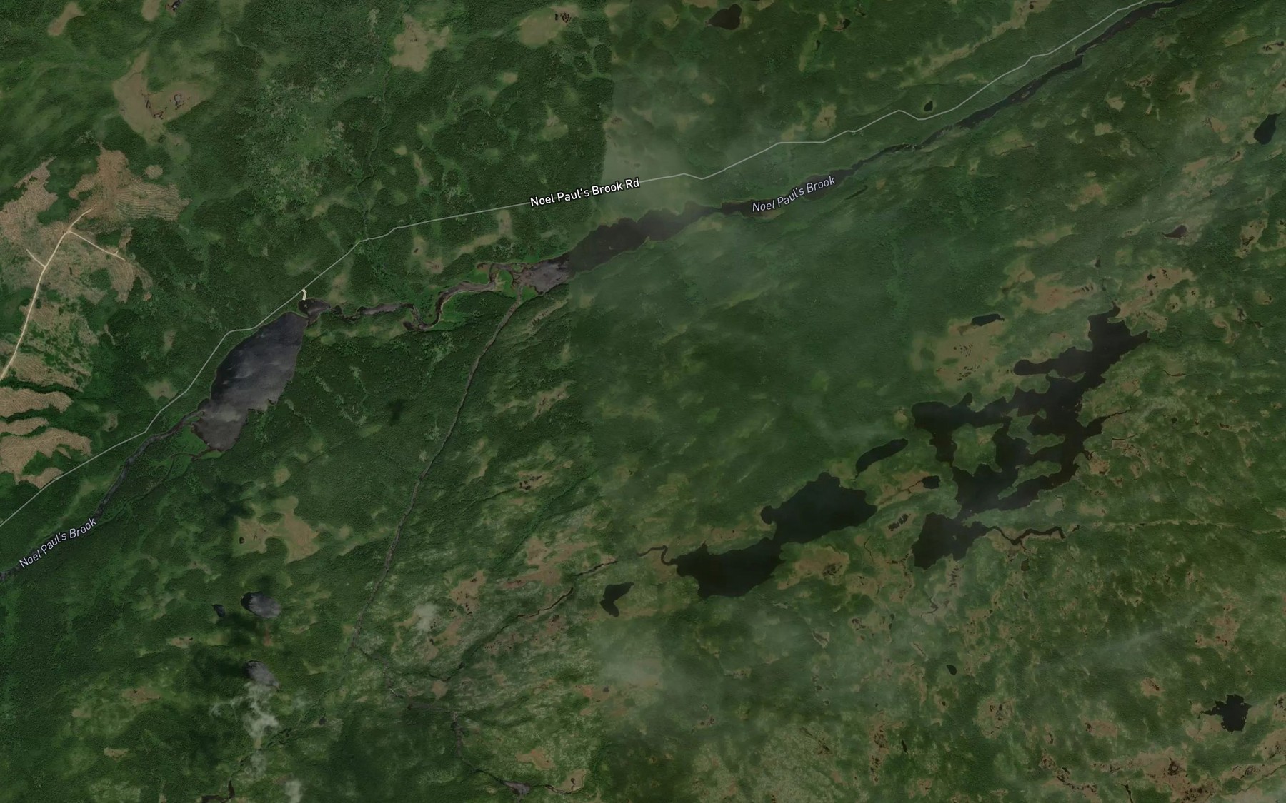 Satellite map of the Toboggan Pond