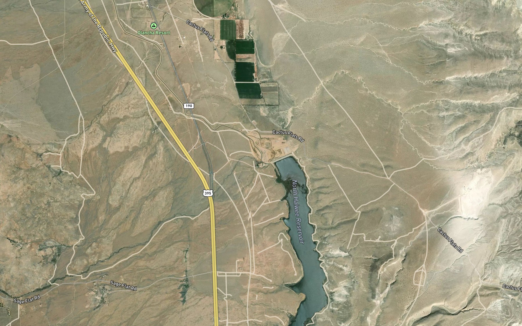 Satellite map of the Summit Creek