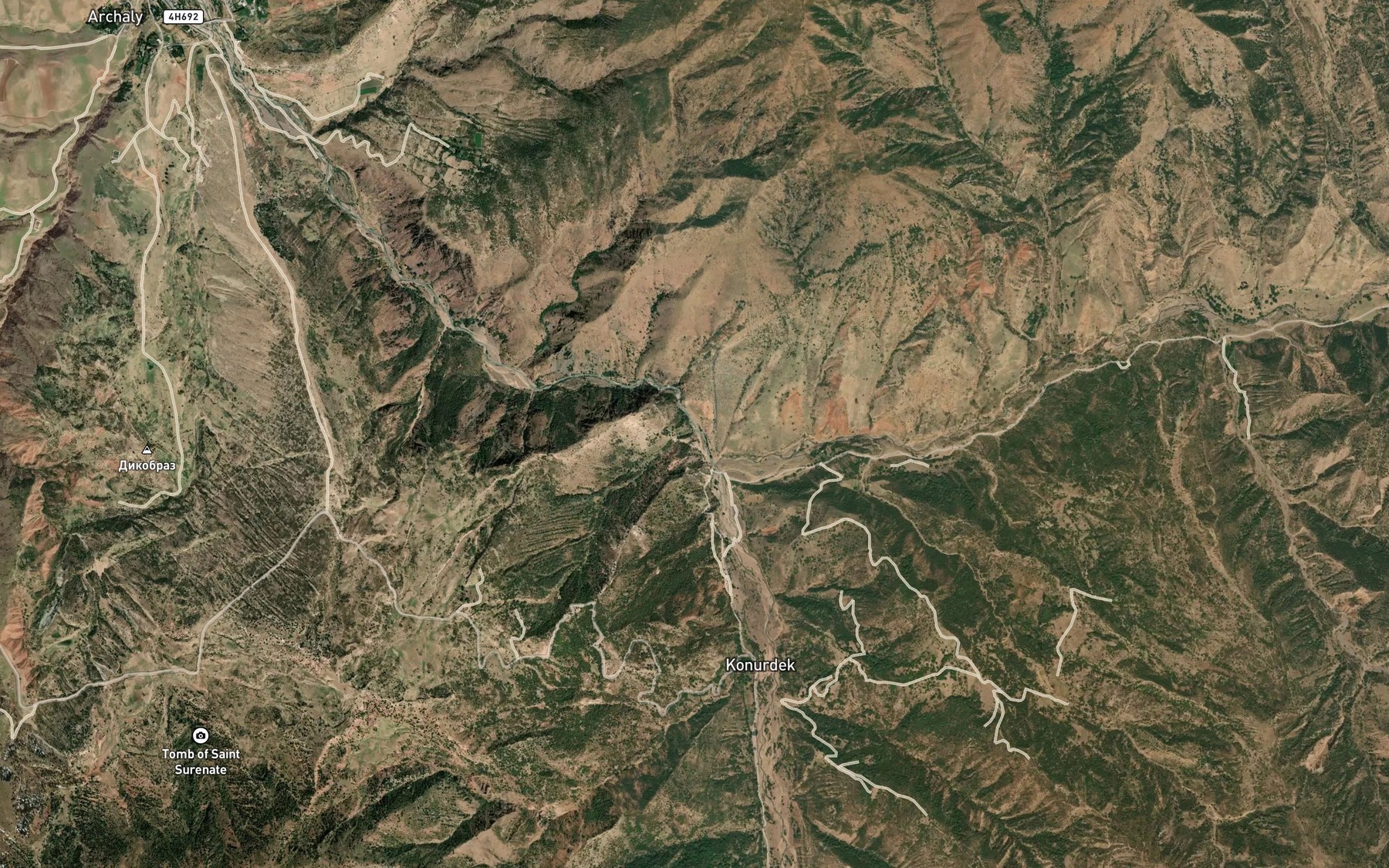 Satellite map of the Nurekatasay