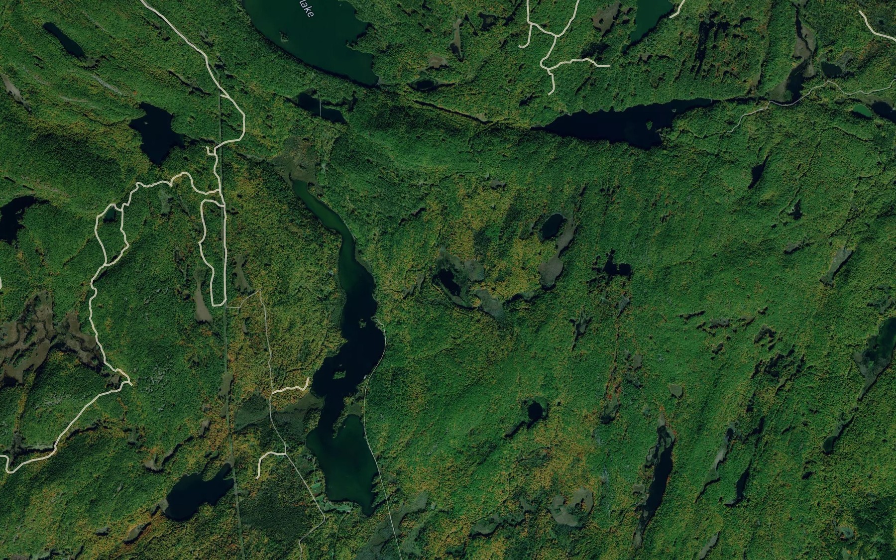 Satellite map of the Croft Lake