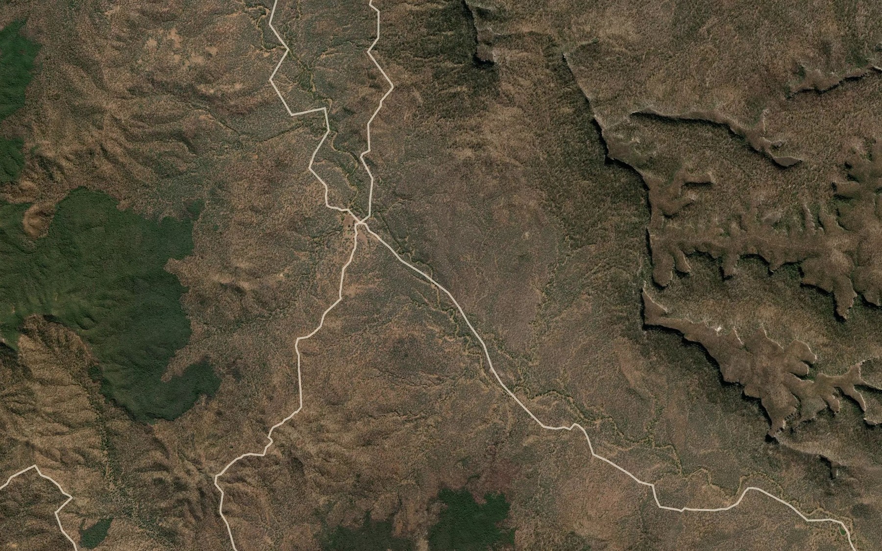 Satellite map of the White Cedar Creek