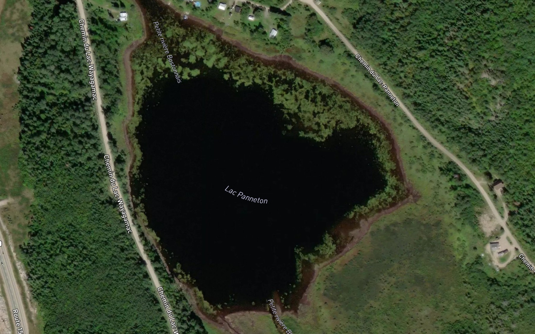 Satellite map of the Lac Panneton