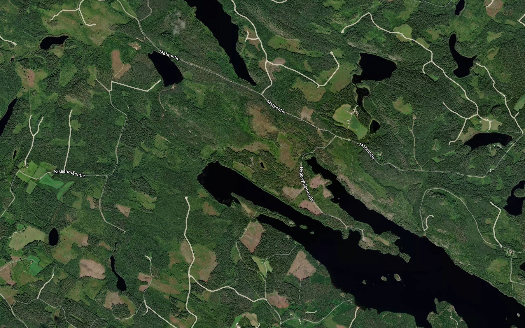 Satellite map of the Hyppyylampi