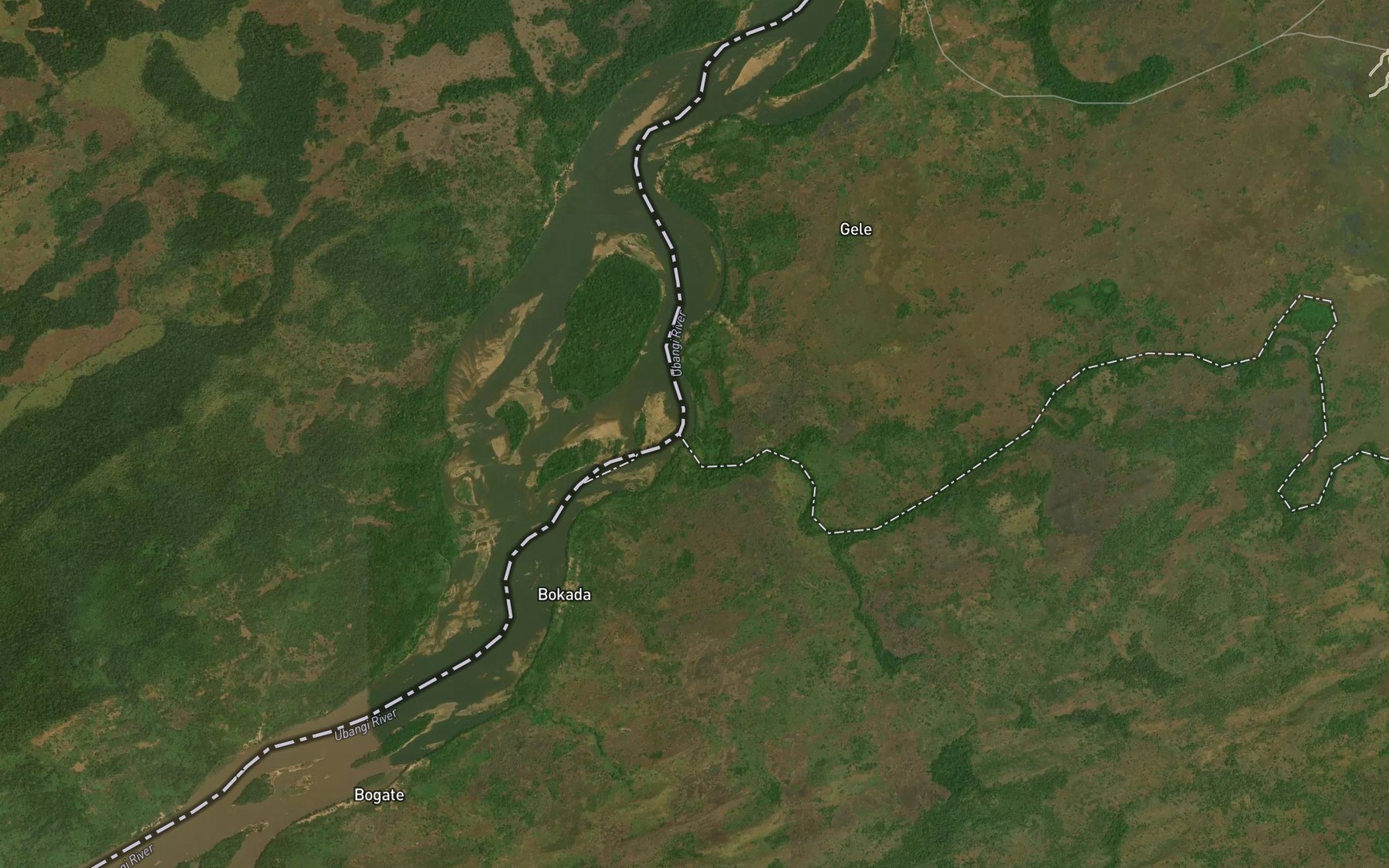 Satellite map of the Bembe